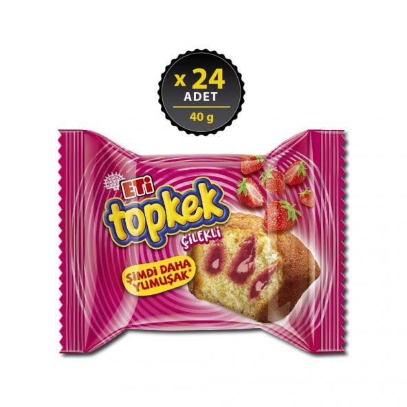 Eti Topkek Çilekli 40 g x 24 Adet ürün görseli 1