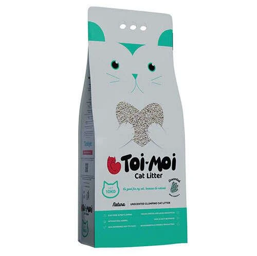 Toi Moi Natura Cream Kokusuz Topaklanan Kedi Kumu 10 Kg ürün görseli 1