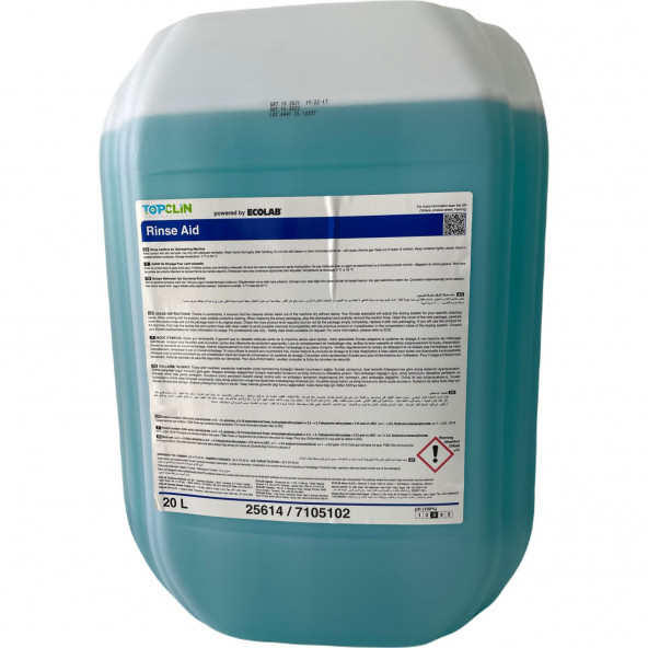 ECOLAB-TOPCLIN RINSE ID - 20 L (KONSATRE BULAŞIK PARLATICISI) ürün görseli 1