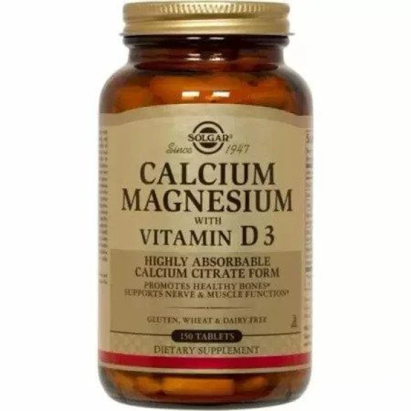 Solgar Calcium Magnesium Vitamin D3 150 Tablet ürün görseli 1