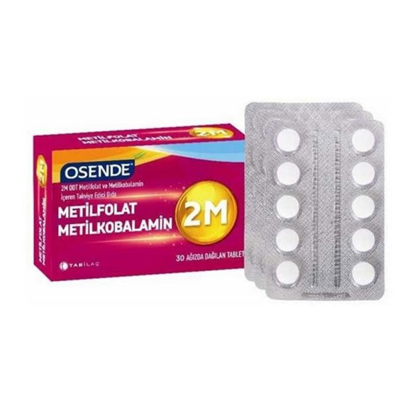 Osende 2M Metilfolat Metilkobalamin 30 Tablet ürün görseli 1