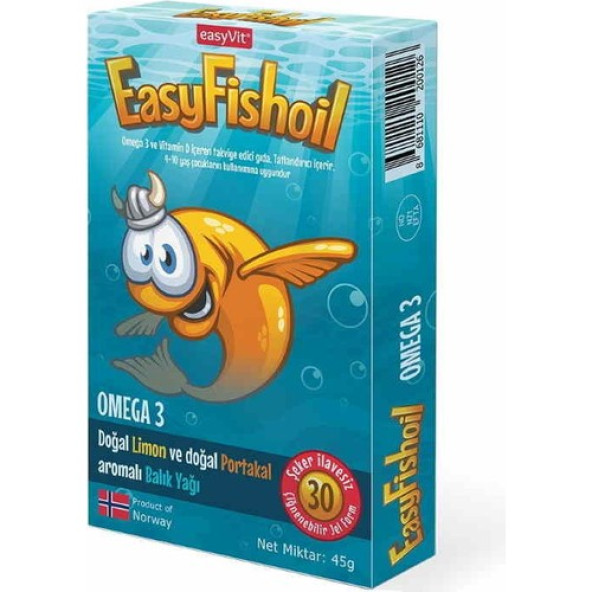 Easyfish Oil Omega 3 30 Tablet Limon Ve Portakal ürün görseli 1