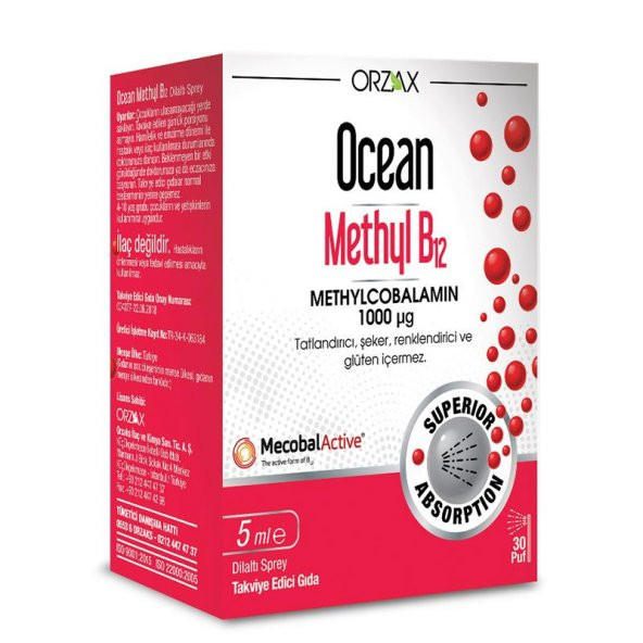 Ocean Methyl B12 1000 Mcg Methylcobalamin 5Ml ürün görseli 1