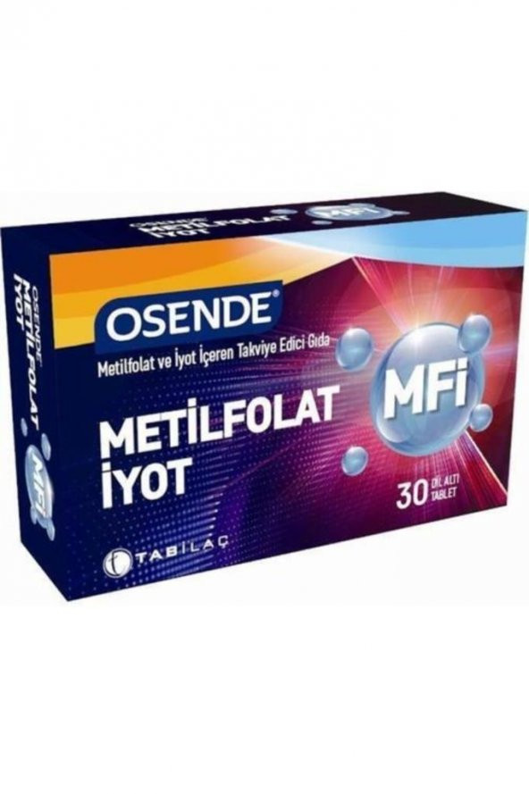 Osende Metilfolat & Iyot 30 Dil Altı Tableti ürün görseli 1