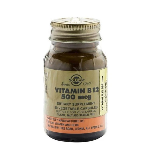 Solgar Vitamin B12 500 Mg 50 Kapsül ürün görseli 1
