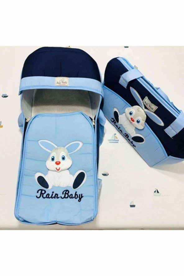 Mavi Anne Bebek Bakım Çantası Taşıma Çantası Seti Portbebe ürün görseli 1