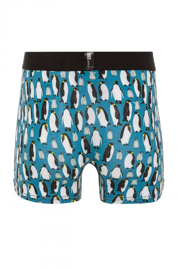 Farm Animals Penguins Desenli Boxer - Resim 2