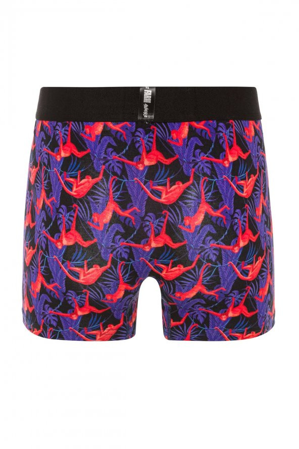 Farm Animals Red Monkey Desenli Boxer - Resim 2