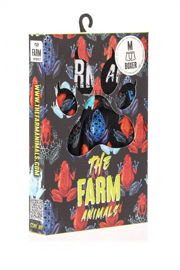 Farm Animals Frogs Desenli Boxer - Resim 5
