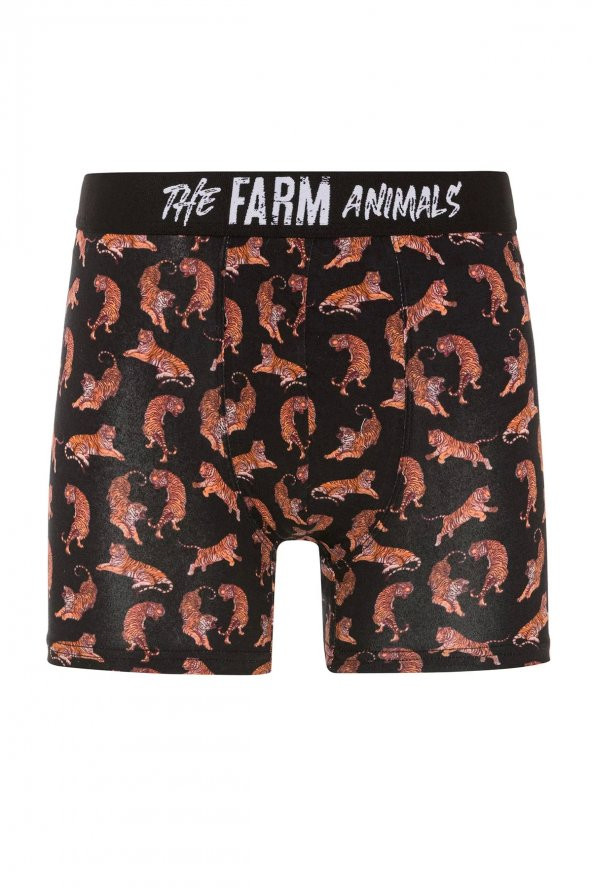 Farm Animals Tigers Desenli Boxer ürün görseli 1