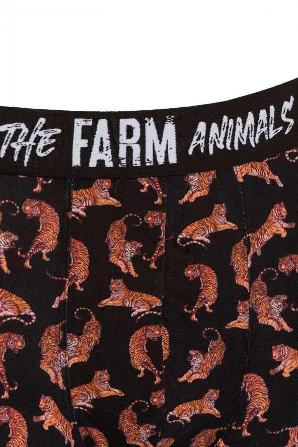 Farm Animals Tigers Desenli Boxer - Resim 3
