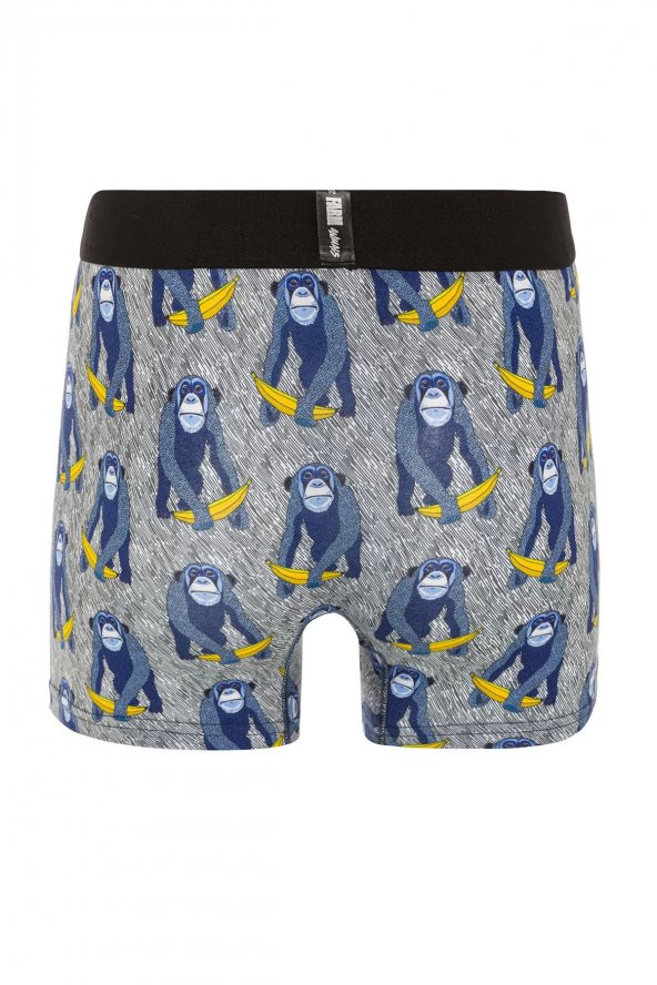 Farm Animals Monkey Banana Bue Desenli Boxer - Resim 2