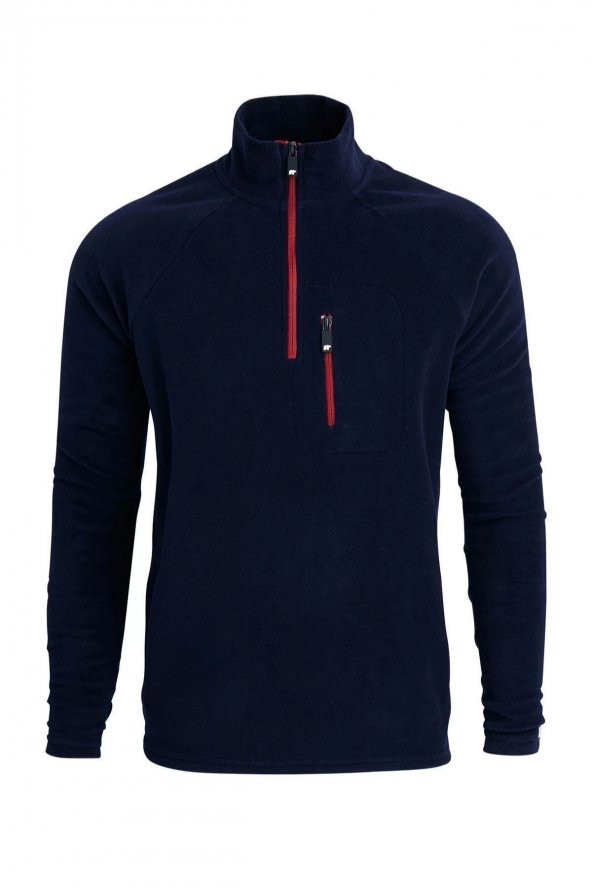 Erkek Lacivert Polar Husky Half Zıp Navy - Resim 6