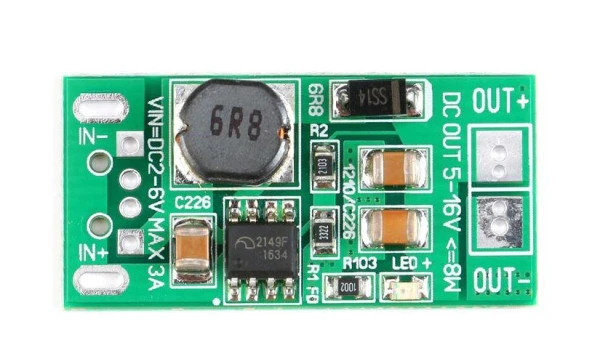 DC-DC 8W Voltaj Yükseltici Regülatör Modülü 3A 2-6V TO 5-16V ürün görseli 1