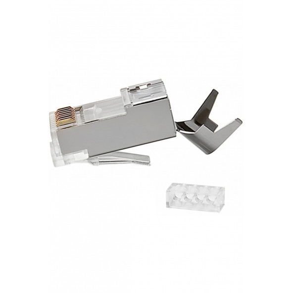 Cat7 Metal korumalı Rj45 Jack Internet Patch Kablo Ucu Konnektör Jak 1 ADET ürün görseli 1