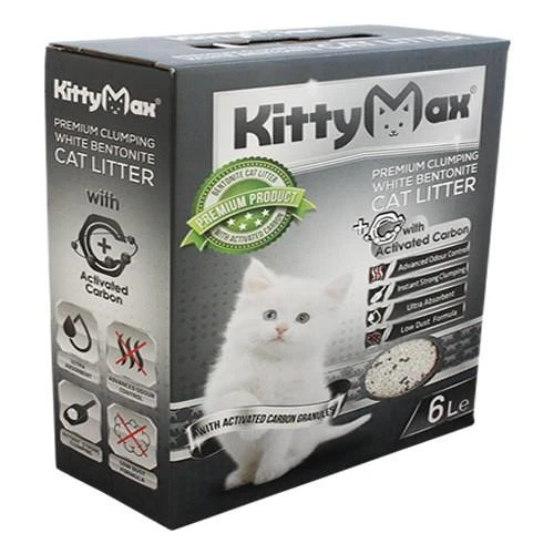 Kittymax Bentonit Aktif Karbonlu 6 lt Kedi Kumu ürün görseli 1