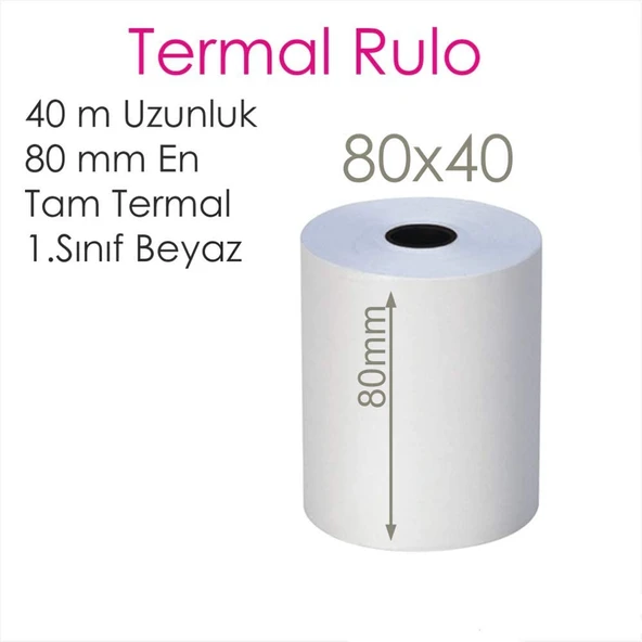 Emba 80×40 Termal Adisyon Rulosu 10 Rulo ürün görseli 1