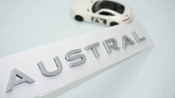 DK Tuning Austral Parlak Gri ABS 3M Bagaj Yazı Logo Renault İle Uyumlu ürün görseli 1