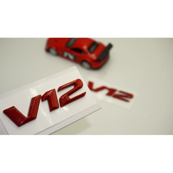 V12 Çamurluk Yanı Kırmızı ABS 3M Yazı Logo Orjinal Ürün ürün görseli 1