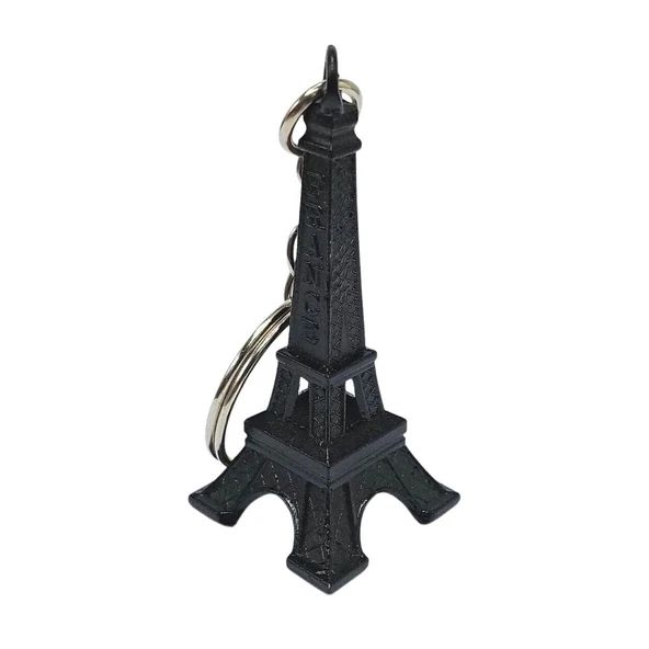 Paris Eyfel Kulesi 3D Metal Anahtarlık Siyah ürün görseli 1