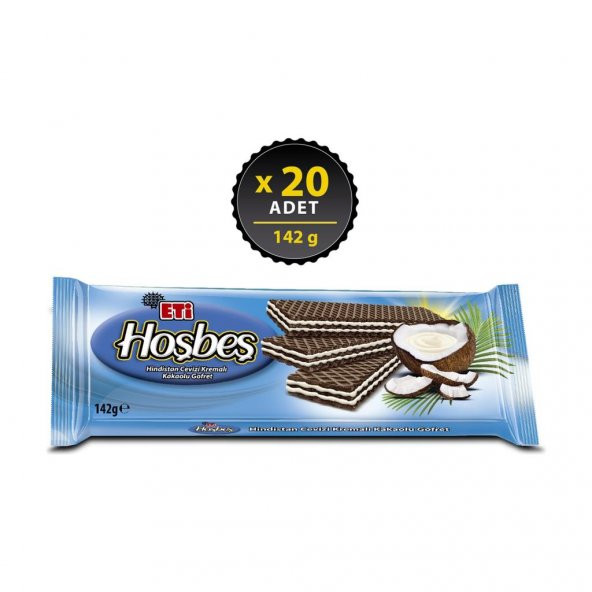 Eti Hoşbeş Hindistan Cevizli 142 g x 20 Adet ürün görseli 1