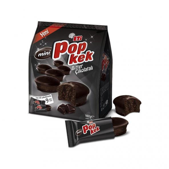 PTTAVM: Eti Popkek Mini Bitter Çikolatalı 162 g x 10 Adet