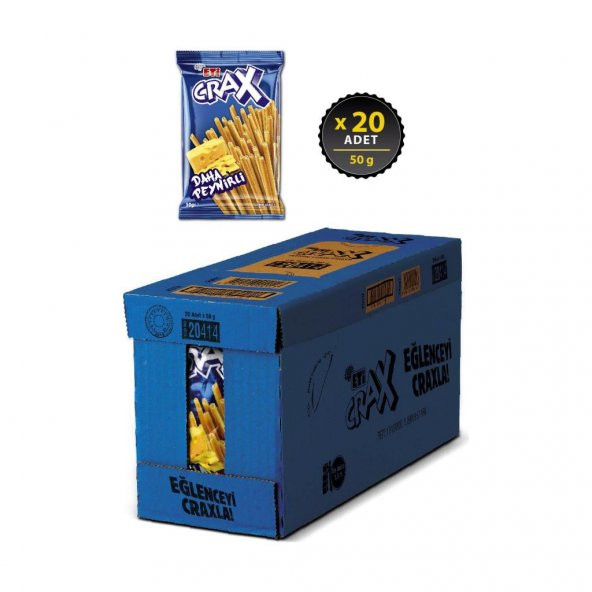 Eti Crax Peynirli Çubuk Kraker 50 g x 20 Adet ürün görseli 1