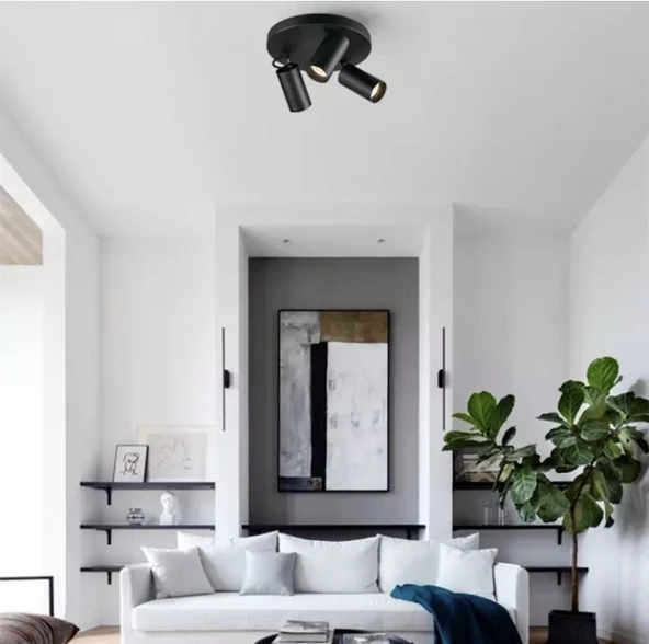 Rsylight Retro Hareketli Modern Led Spot Avize Beyaz led Ampullü ürün görseli 1