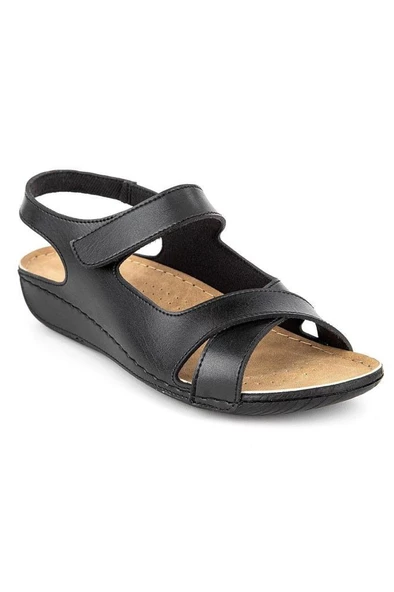 Muya Flores 32240-430 Anatomik Taban Kadın Sandalet Siyah 36-40 ürün görseli 1