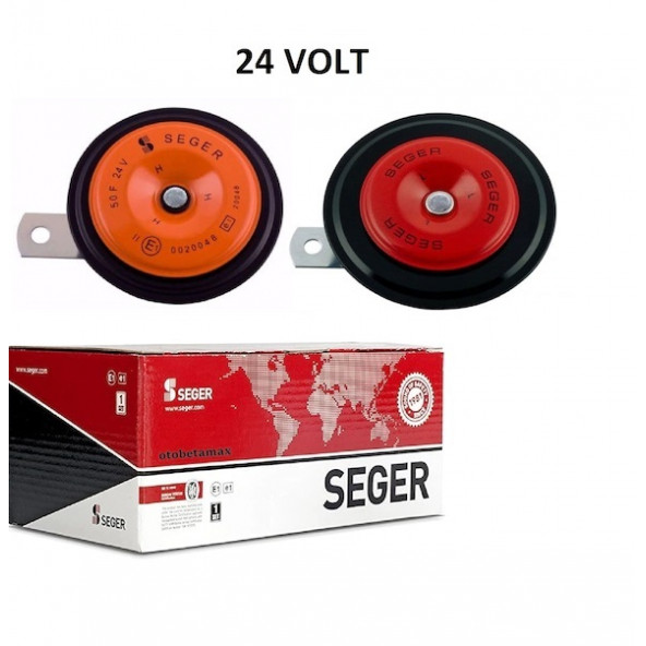 SEGER 24V. DİDİT KORNA TAKIMI, TEK TERMİNAL, STANDART MODEL, No:50FO24.000.01K, EAN: 8698520202695 ürün görseli 1