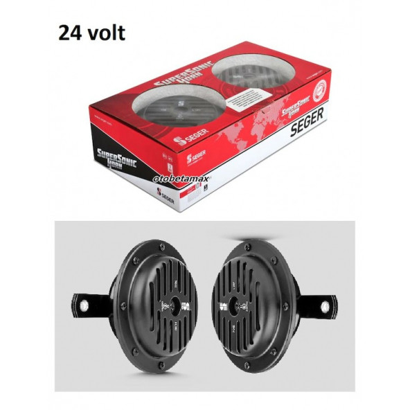 Supersonic Supertone 24V Korna Seger 70EO24.000.02K Minibüs Kornası EAN: 8698520204033 ürün görseli 1