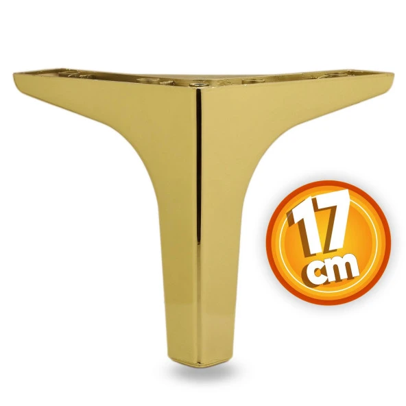 Sedef Lüks Mobilya Kanepe Tv Ünitesi Konsol Koltuk Ayağı 17 Cm Gold Altın Baza Ayakları ürün görseli 1
