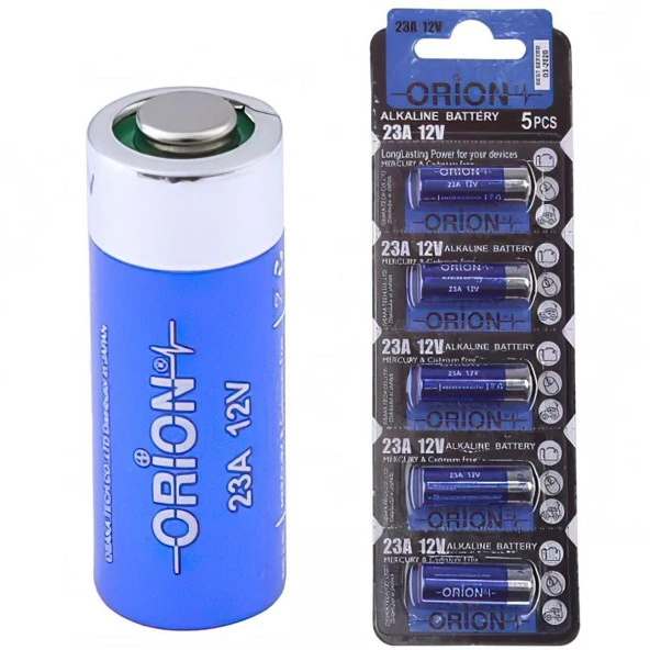 Orion 23A 12V Alkalin Pil 5'li Paket ürün görseli 1