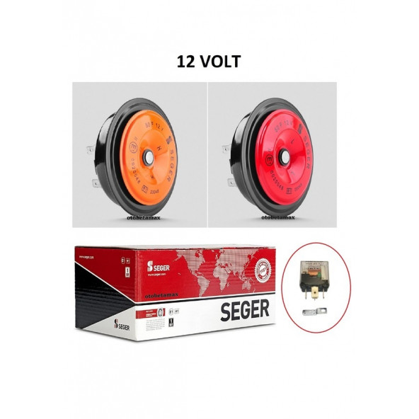 SEGER 12V. RÖLELİ DİDİT KORNA SETİ, STANDART, No: 50FO12.000.02K, EAN: 8698520202671 ürün görseli 1