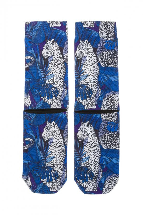 Farm Animals Leopar Desenli Soket Çorap - Resim 2
