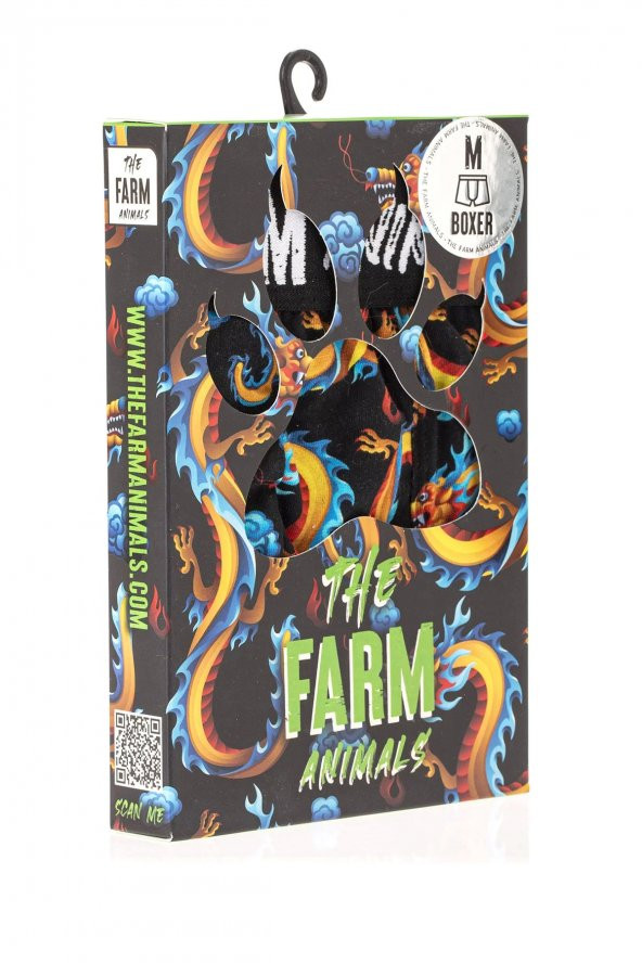 Farm Animals Dragon Desenli Boxer - Resim 5