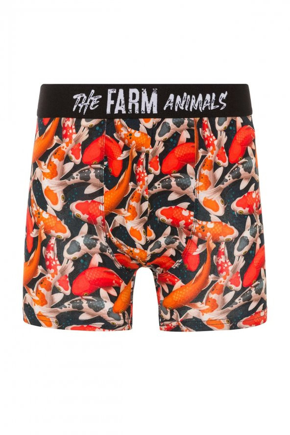 Farm Animals Koi Fishes Desenli Boxer ürün görseli 1