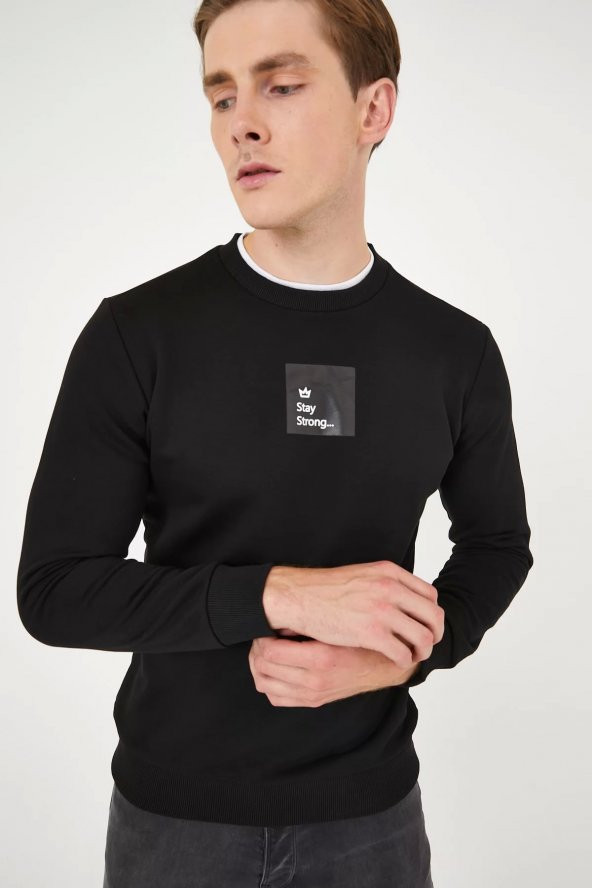 YAKA ETEK TASIRMALI SWEAT - Resim 5