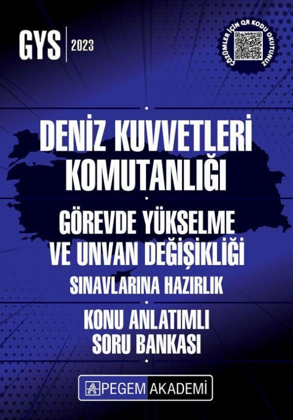2023 Deniz Kuvvetleri Komutanlığı Görevde Yükselme Konu Anlatımlı Soru Bankası Pegem Yayınları ürün görseli 1
