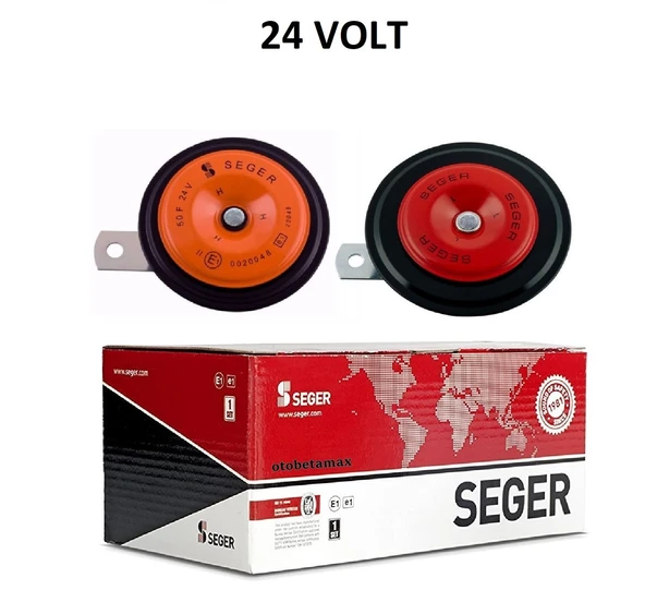 SEGER 24V. DİDİT KORNA SETİ, İKİ TERMİNAL, STANDART MODEL, No:50FO24.000.02K, EAN: 8698520202695 ürün görseli 1