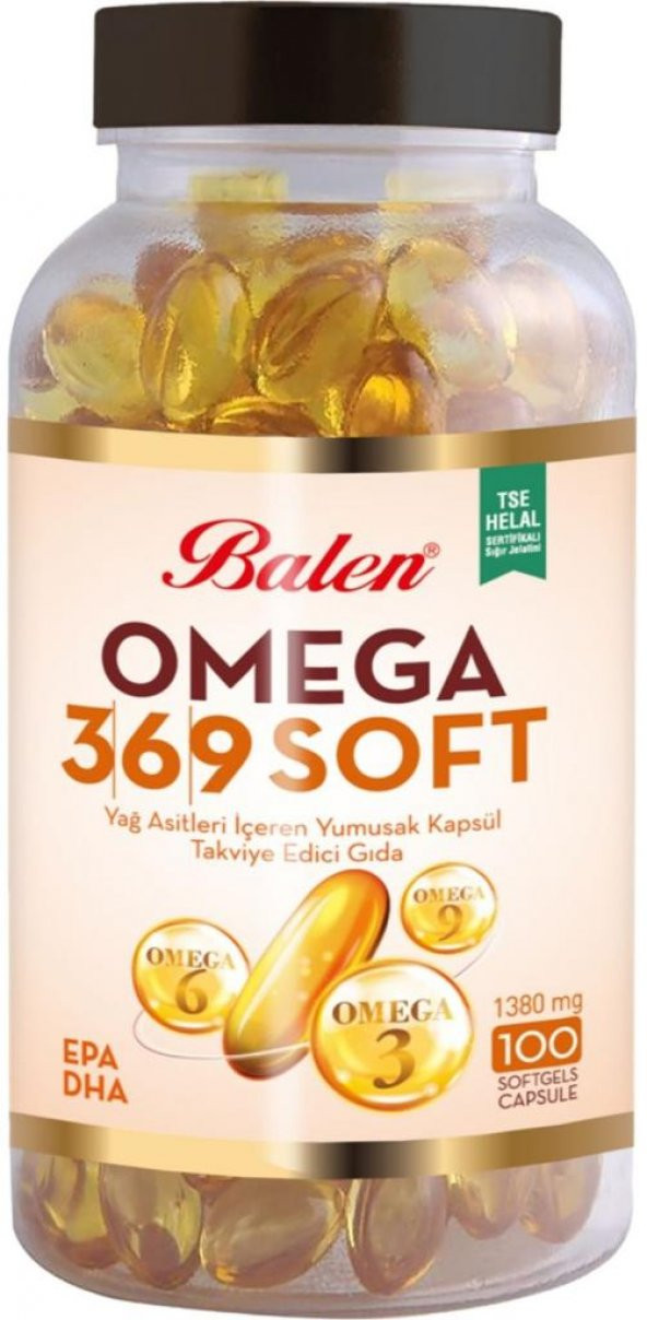Balen Omega 3-6-9 Soft Yağ Asitleri İçeren 1380 Mg 100 Kapsül ürün görseli 1