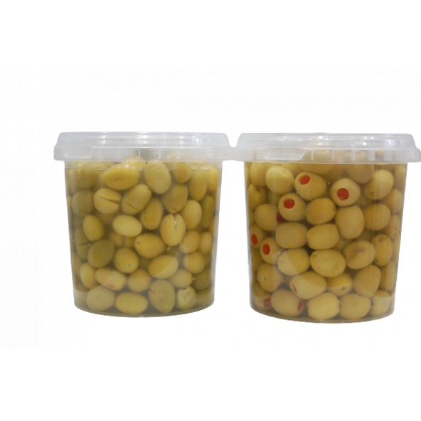 Sadıcım Biberli 650 Gr + Kırma 650 Gr Yeşil Zeytin Pet Kavanoz ürün görseli 1