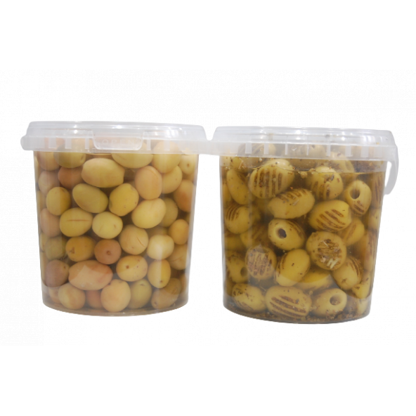 Sadıcım Çizik 650 Gr + Izgara 600 Gr Yeşil Zeytin Pet Kavanoz ürün görseli 1