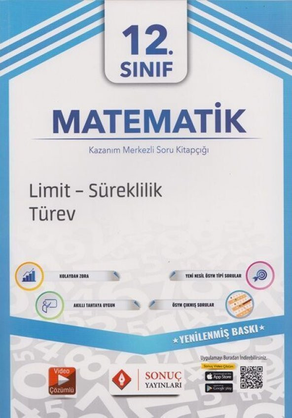 Sonuç Yayınları 12. Sınıf Matematik Limit Süreklilik Türev ürün görseli 1