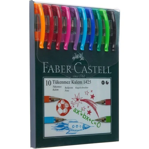 Faber Castell 1425 Tükenmez Kalem Ailesi 10'lu Poşet ürün görseli 1