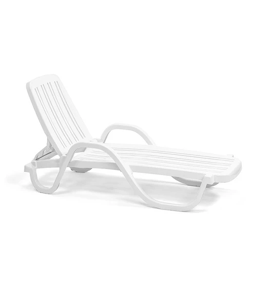 Omnipazar SY-2535 Beyaz Plastik Lüks Şezlong ürün görseli 1
