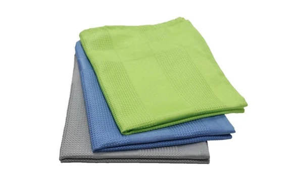 Omniclean 3'lü Paket Sihirli Mikrofiber Cam ve Genel Temizlik Bezi 40x70 cm ürün görseli 1