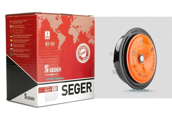 SEGER 12V. DİDİT KORNA STANDART, İNCE SES, No: 50FI12.000.02K, EAN: 8698520200257 ürün görseli 1