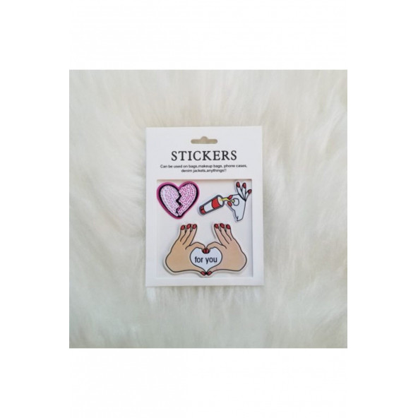 Kalp Oje Sticker ürün görseli 1