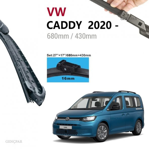 VOLKSWAGEN CADDY SİLECEK TAKIMI (2020 VE SONRASI) ürün görseli 1